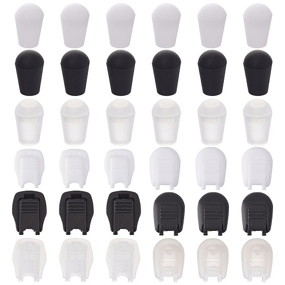 180шт 9 пластиковые наконечники шнура, торцевая крышка конической формы с запирающейся крышкой, шнурок для застежки-молнии, запирающий концы шнура