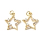 Латунные микро проложить кубического циркония подвески, звезда, с целью перехода в кольце, без свинца и без кадмия, долговечный, с целью перехода в кольце