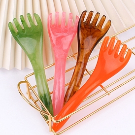 5 Claw Resin Massage Combs,Scraping Massaging Tools for Caring Hair Body