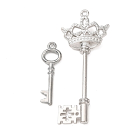 Большие сплавочные подвески, подвески в виде скелетного ключа в форме короны