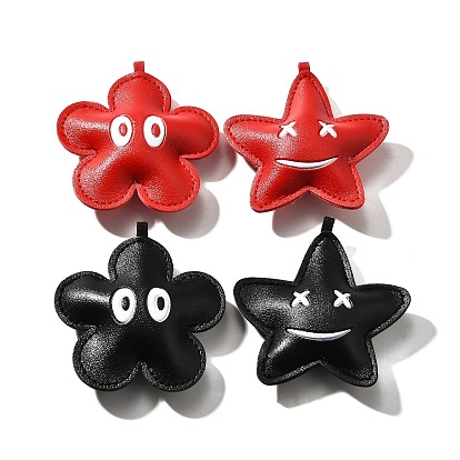 Подвески из искусственной кожи, цветок и звезда