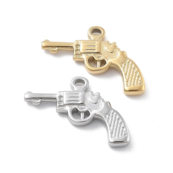 304 подвески из нержавеющей стали, очарование пистолета, ионное покрытие (ip)