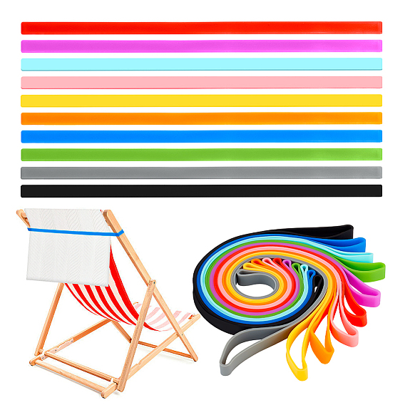 10шт 10 цвета силиконовые пляжные кресла-резинки