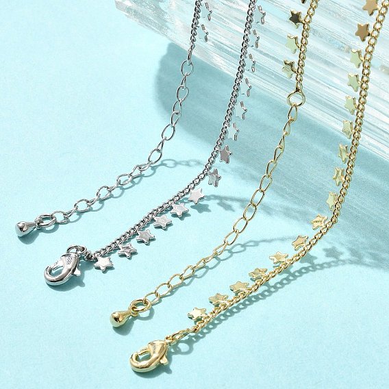 Стойка покрытие латунь звезда кисточка подвеска ожерелья для женщин, долговечный, без свинца и без кадмия