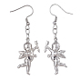304 Stainless Steel Dangle Earrings, Angel/Cupid/Cherub