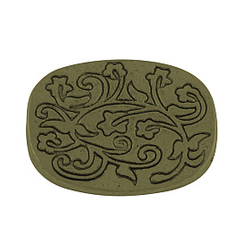 Тибетский стиль овальные с виноградной сплава бисером, без кадмия и без свинца, 22x26x3.5 мм, Отверстие : 2 мм , около 138 шт / 1000 г