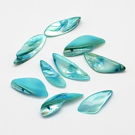 Nuggets Natural Freshwater Shell Beads, 21~26x8x5mm, Hole: 1mm
