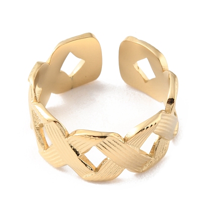 304 anillos de puño abiertos infinitos huecos de acero inoxidable