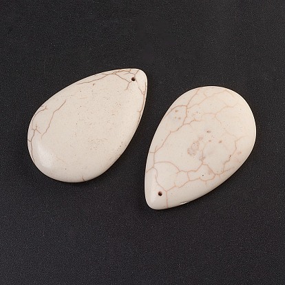 Synthetic Turquoise Big Pendants, Drop