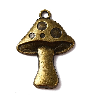 Zinc Tibetan Style Alloy Pendants, Mushroom