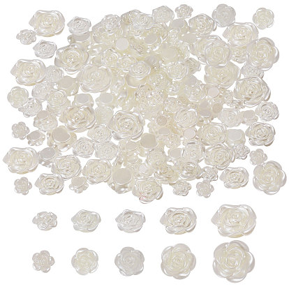 256шт 5 стили непрозрачные смоляные бусины, цветок камелии