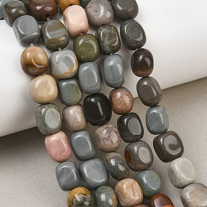 Natural Picasso Stone/Polychrome Jasper Beads Strands, Nuggets