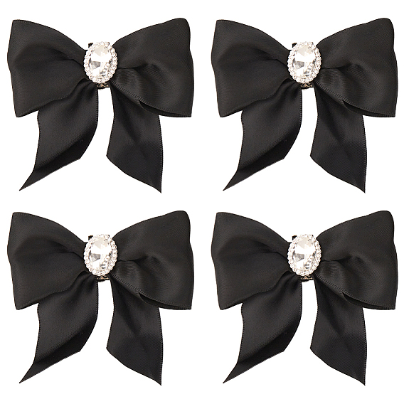 Украшения для обуви из полиэстера с бантом, зажимы для пряжки из сплава