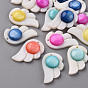 Natural Freshwater Shell Pendants, Dyed, Wing