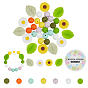 DIY Flower Leaf Bracelet Making Kit, Including Silicone Beads, Elastic Threads