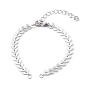 304 Stainless Steel Cobs Chains Bracelet Makings, with Spring Ring Clasps and Jump Rings