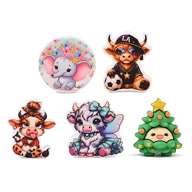 Printed Silicone Beads, Focal Beads