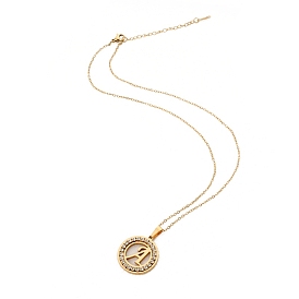 Collier pendentif lettre initiale strass cristal avec chaînes câble, bijoux en acier inoxydable pour femmes, or