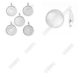 DIY Blank Tibetan Style Alloy Pendants Making Kit, Antique Silver