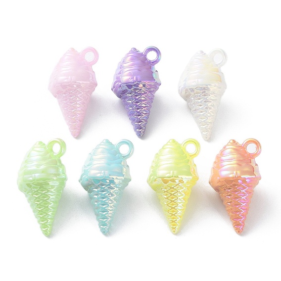 Радужные переливающиеся подвески с УФ-покрытием, мороженое