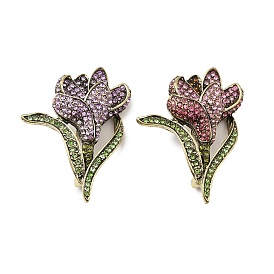 Броши из сплава тюльпанов со стразами для одежды рюкзака