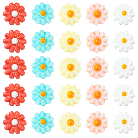 30Штуки из натуральных пресноводных ракушек, с эмалью, цветок, окрашенные