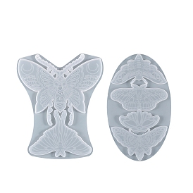 Silicone Cup Mat Molds, Coaster Molds, Resin Casting Molds, for UV Resin, Epoxy Resin Craft Making, Butterfly