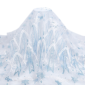 2м полиэстеровые ткани с вышивкой в виде снежинок, аксессуары