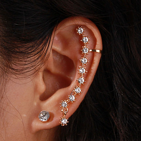 EA1277 Jewelry Fashion Star Auricle Earrings Sexy Metal Diamond Stud Earrings For Women