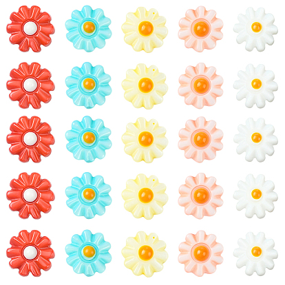 30Штуки из натуральных пресноводных ракушек, с эмалью, цветок, окрашенные