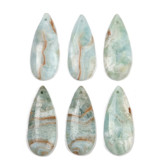 Подвески из натурального гемиморфита, слезинки