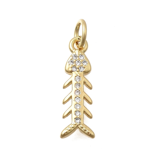 Латунные микро проложить кубического циркония подвески, рыбьей костью, без кадмия и без свинца, стойки покрытие, долговечный, с целью перехода в кольце