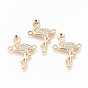 Alloy Rhinestone Links Connectors, Flamingo Shape