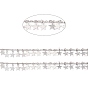 304 Stainless Steel Cable Chains, with Star Charms, Soldered, with Spool