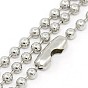 304 Stainless Steel Ball Chain Necklaces, with Connectors