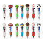 14pcs 7 estilos plástico deportivo 4-en-1 bolígrafo