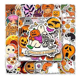 Halloween Themed Waterproof PVC Sticker Labels, Self-adhesive Decals, for Suitcase, Skateboard, Refrigerator, Helmet, Mobile Phone Shell
