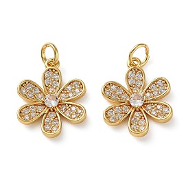 Латунные микропаве прозрачные подвески с фианитом, 