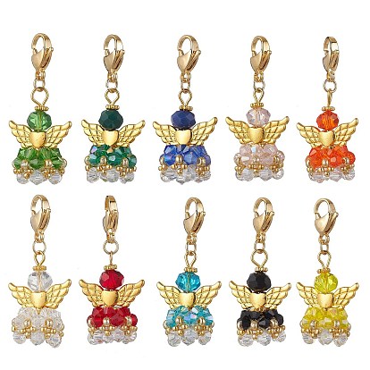 Стеклянные подвески в виде ангела, Сплав с застежками когтя омара