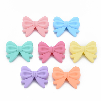 Непрозрачные акриловые бусины, бантом