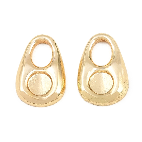 304 Stainless Steel Charms, Teardrop Charms, Rack Plating, Long-Lasting Plated