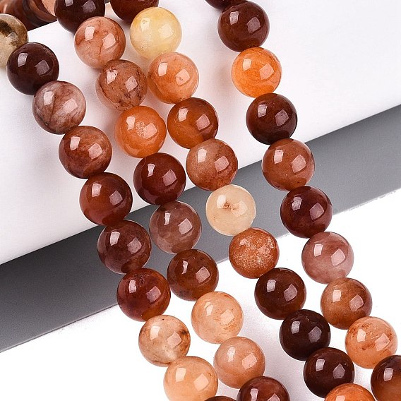 Природных драгоценных камней бисер нитей, гладкий круглый