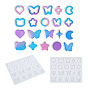 Butterfly/Heart/Star Linking Ring & Cabochon DIY Silhouette Silicone Molds, Resin Casting Molds, for DIY UV Resin, Epoxy Resin Jewelry Making