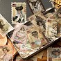 60Pcs 30 Styles Vintage Stamp Decorative Stickers Sets, Paper Self Stickers, for Scrapbooking, Diary Stationery