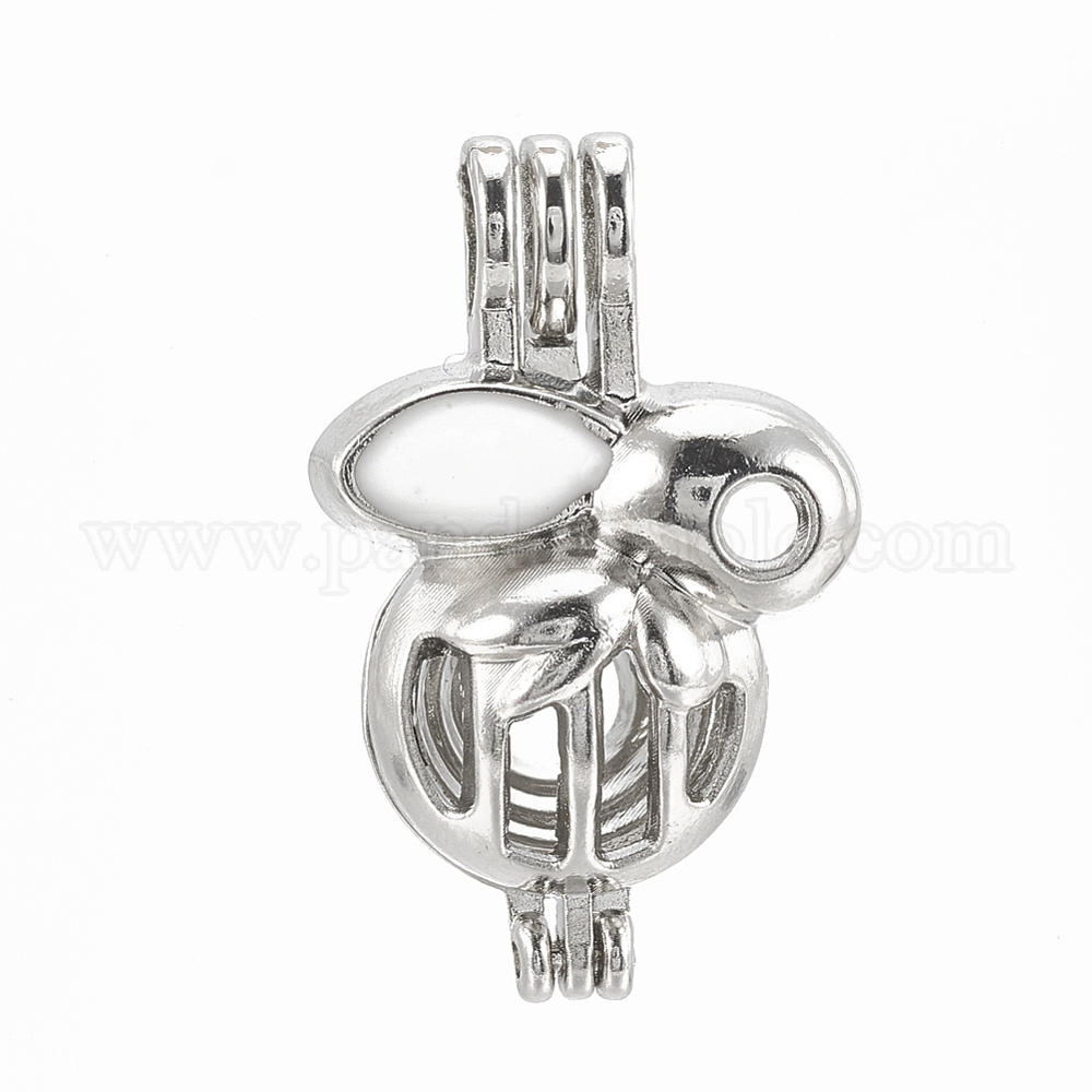 China Factory Alloy Bead Cage Pendants With Enamel Rabbit In Bulk Alloy Bead Cage Pendants With Enamel Rabbit 00t25x