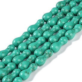 Synthetic Turquoise Beads Strands, Gourd