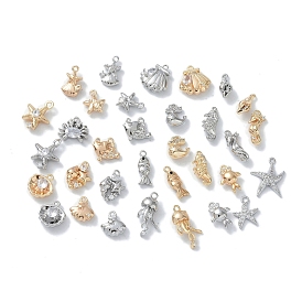 Ocean Collection Theme Jewelry, Brass with Cubic Zirconia Charms