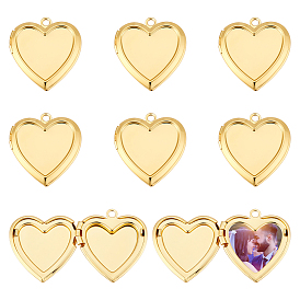 8шт. 304 подвески-медальоны из нержавеющей стали, фото прелести рамка для ожерелья, сердце