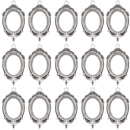 30 шт. подвеска из сплава с настройками кабошона, настройки открытой спины, овальные