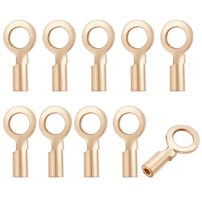 10шт. латунные наконечники шнура, Складывающиеся обжимные концы